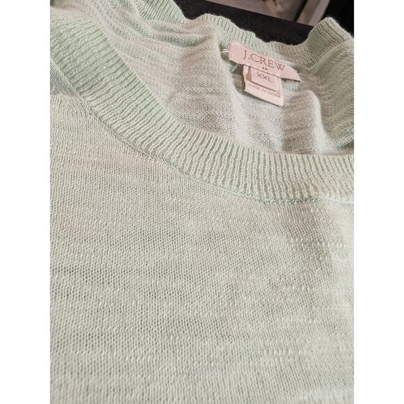 J. Crew Sweater Women's Size XXL Green Crewneck Pullover 2XL Shirt Tunic Top - Picture 12 of 13